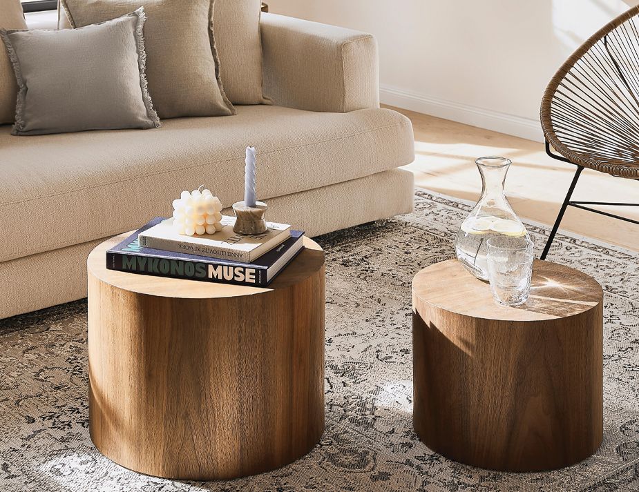 Enhance Your Commercial Space with the Walnut Stump Table Set