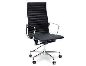 Iconic Executive High Back Office Chair - Black Vegan Leather